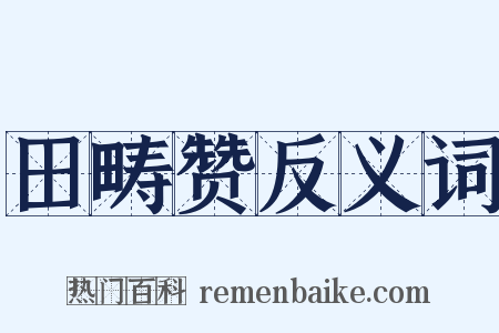 田畴赞反义词是什么意思的图片